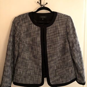 Hardly worn Talbots Black and White tweed blazer.  Great for the fall/winter!